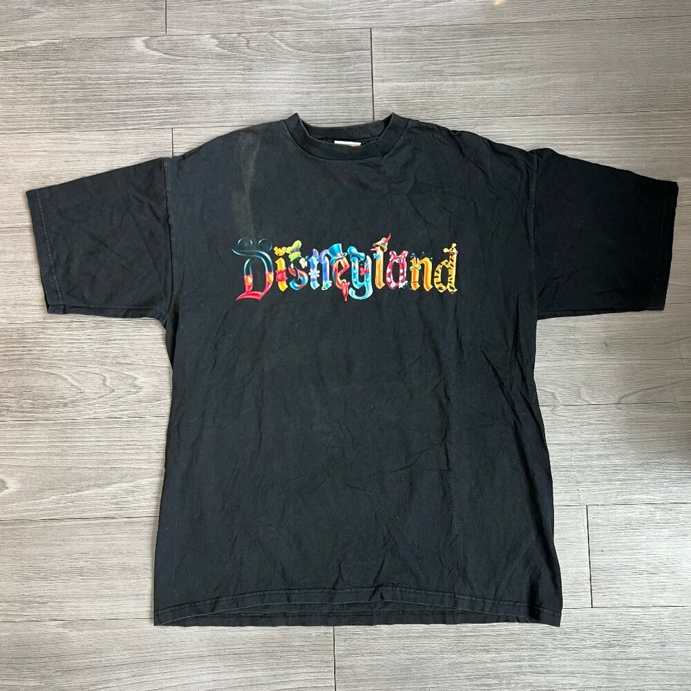 Y2K 90s Disneyland Mickey Inc Unisex Disney Parks Character Logo T-Shirt Size XL